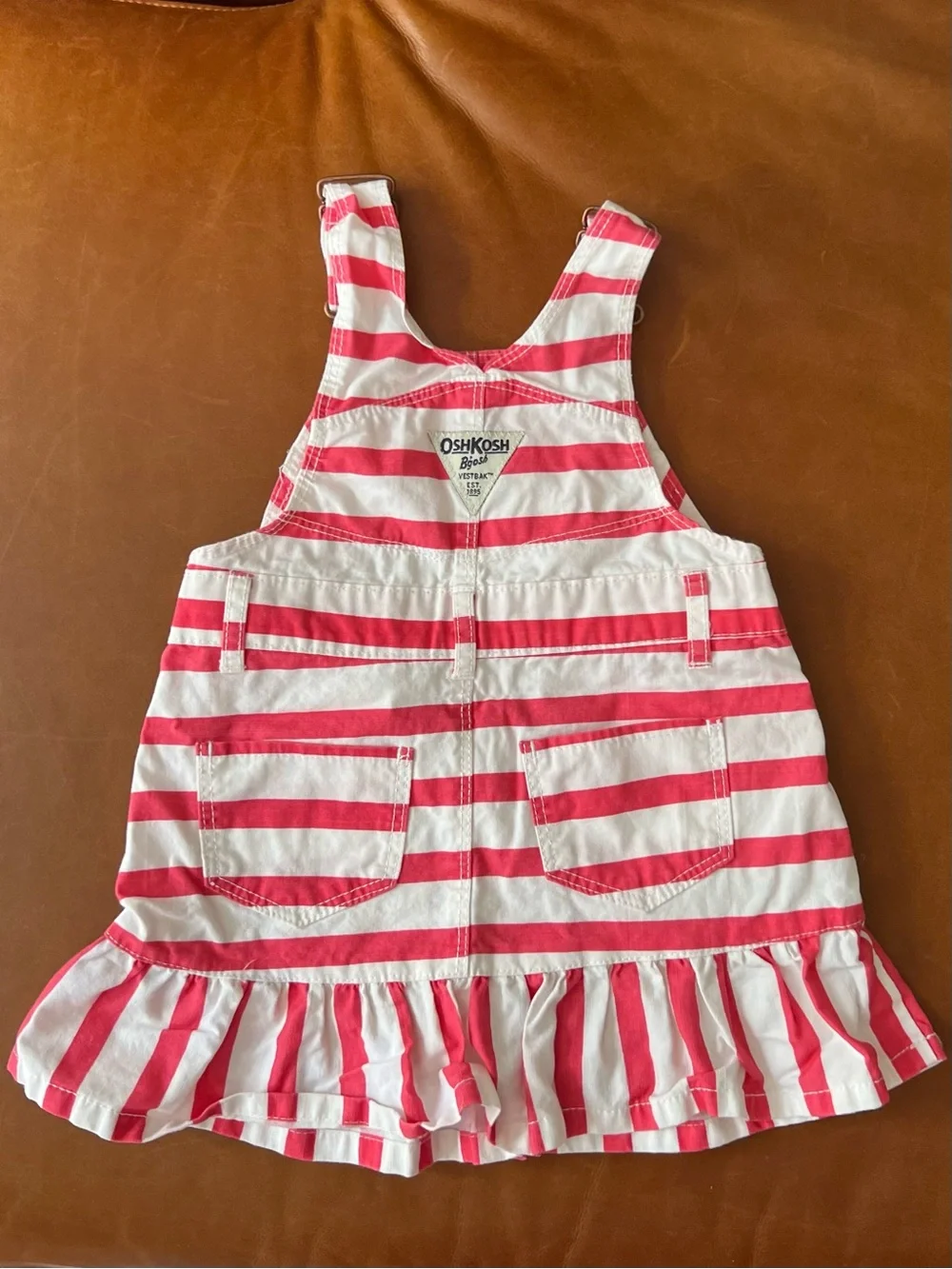 OSHKOSH Coral Striped Cotton Skirtall, 18mo
